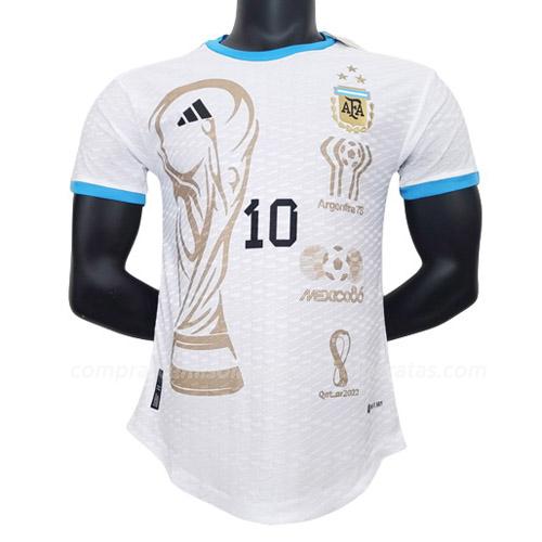 camisola argentina campeão comemorativo edição player 2023