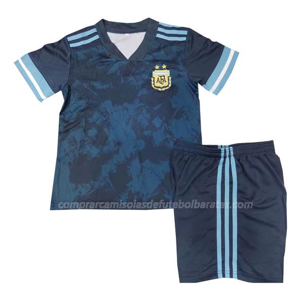 camisola argentina crianças equipamento suplente para 2020-21