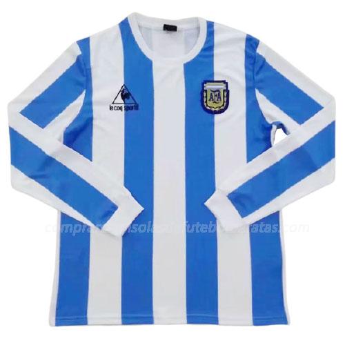 camisola argentina manga comprida equipamento principal para 1986