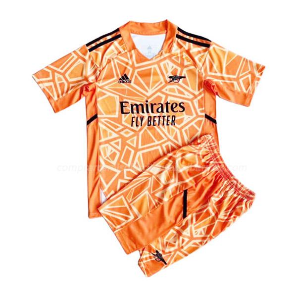 camisola arsenal crianças guarda-redes laranja para 2022-23
