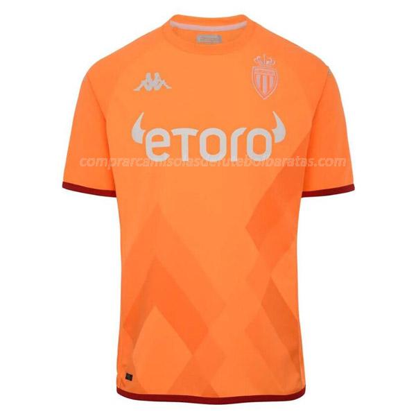 camisola as monaco fc guarda-redes laranja para 2022-23