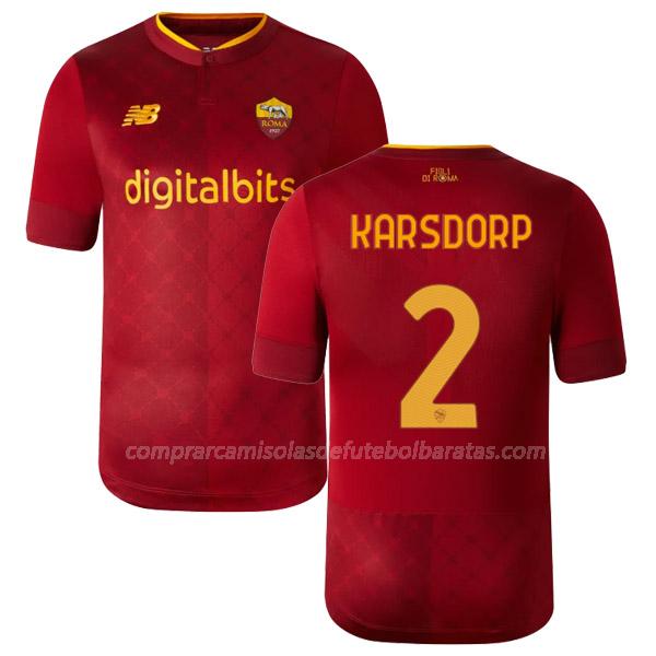 camisola as roma karsdorp equipamento principal para 2022-23