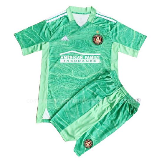 camisola atlanta united crianças guarda-redes verde para 2021-22