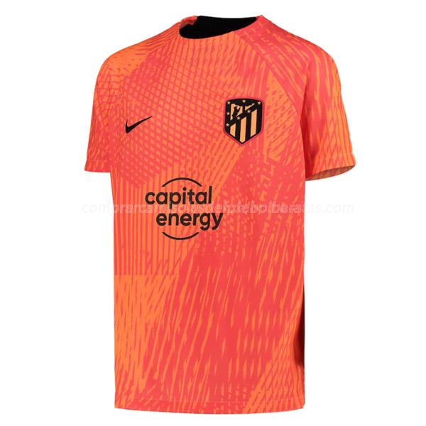 camisola atlético de madrid pre-match laranja 2022-23