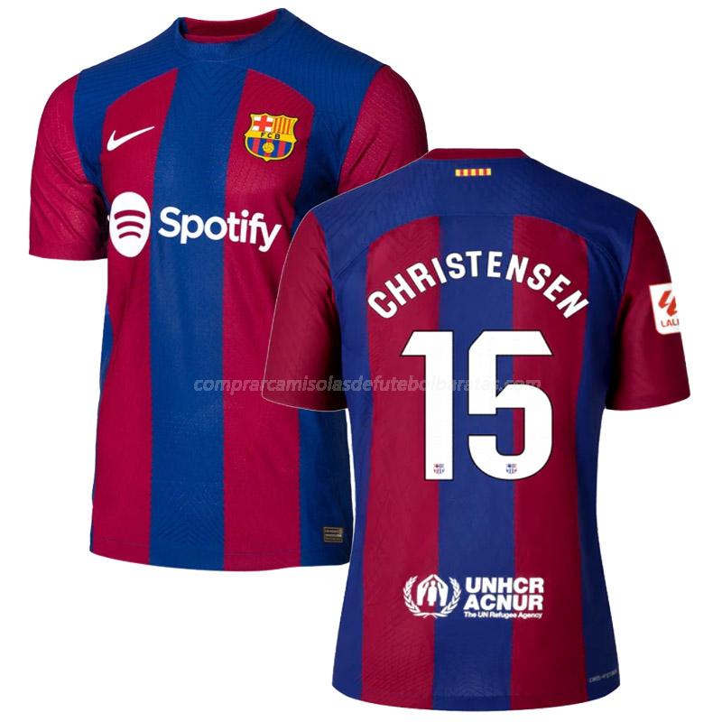 camisola barcelona christensen edição player equipamento principal 2023-24