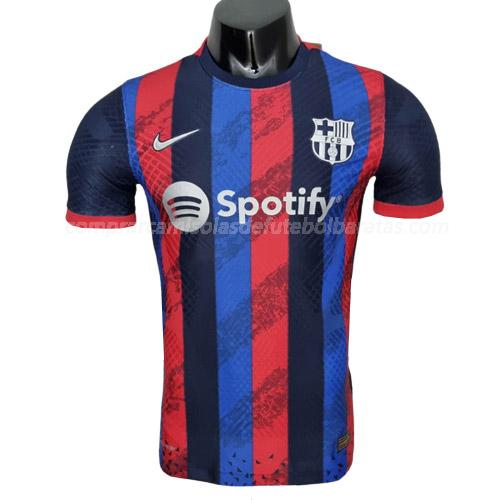 camisola barcelona edição player edição especial azul vermelho 2022-23