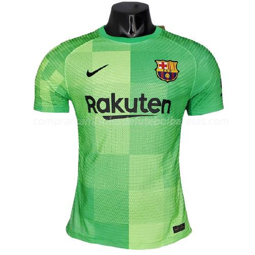 camisola barcelona edição player guarda-redes verde para 2021-22