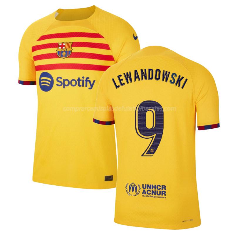 camisola barcelona lewandowski equipamento quarto 2022-23