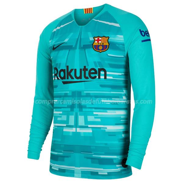 camisola barcelona manga comprida do guarda-redes equipamento principal para 2019-2020