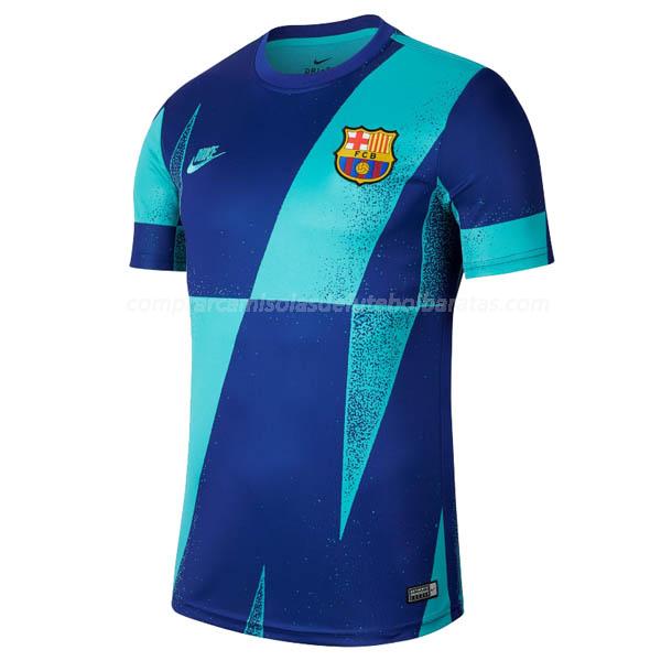 camisola barcelona pre-match azul para 2019-2020