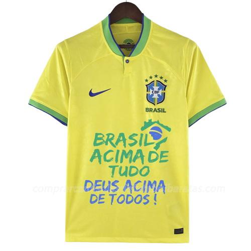 camisola brasil bolsonaro slogan equipamento principal 2022