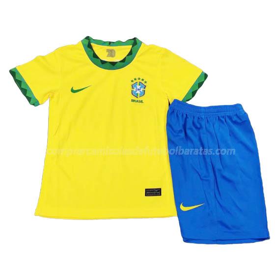 camisola brasil crianças equipamento principal para 2020-21