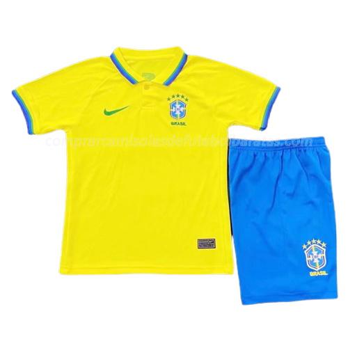camisola brasil crianças equipamento principal para 2022-23