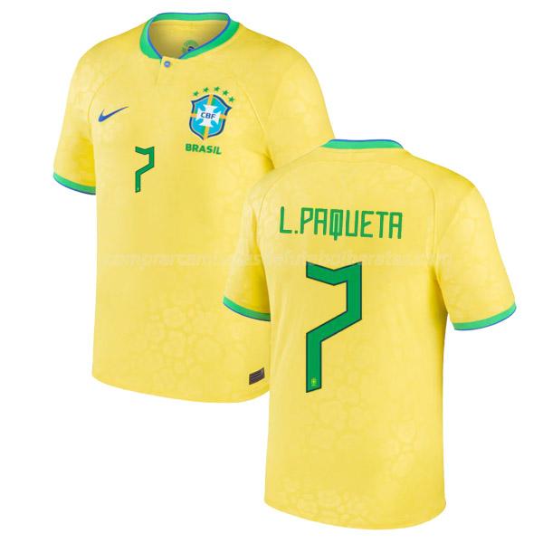 camisola brasil l. paqueta copa do mundo equipamento principal 2022