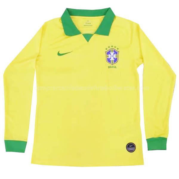 camisola brasil manga comprida equipamento principal para 2019-2020