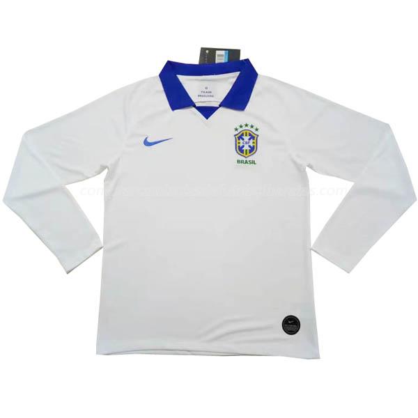 camisola brasil manga comprida equipamento suplente para 2019-2020