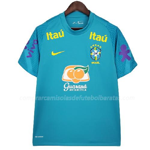 camisola brasil pre-match ad azul para 2021