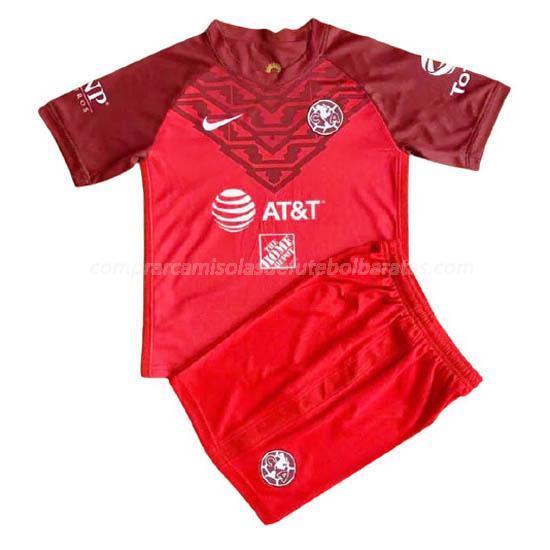 camisola club america crianças guarda-redes vermelho para 2021-22