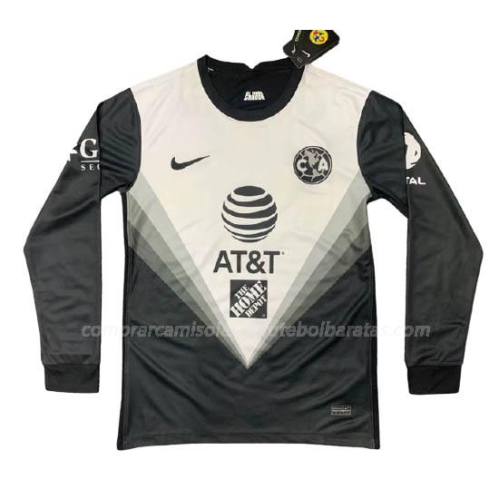 camisola club america manga comprida equipamento principal para 2020-21