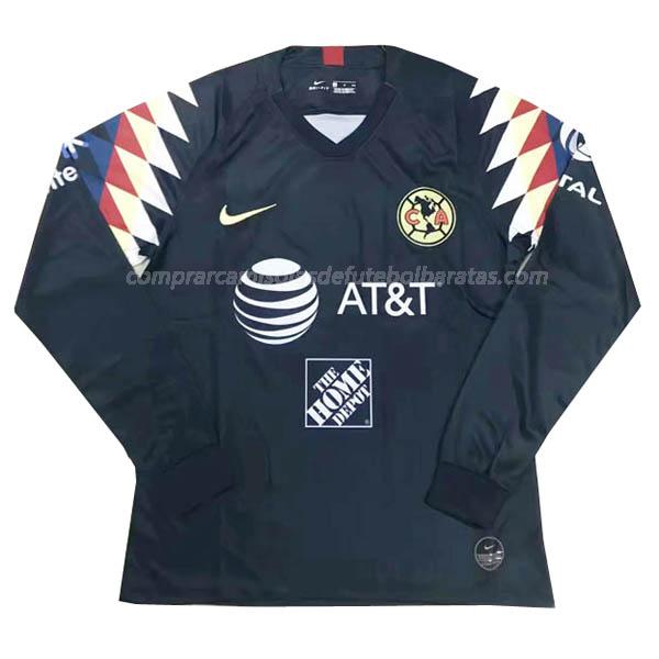 camisola club america manga comprida equipamento suplente para 2019-2020