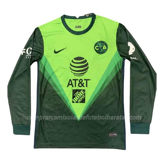 camisola club america manga comprida verde para 2020-21