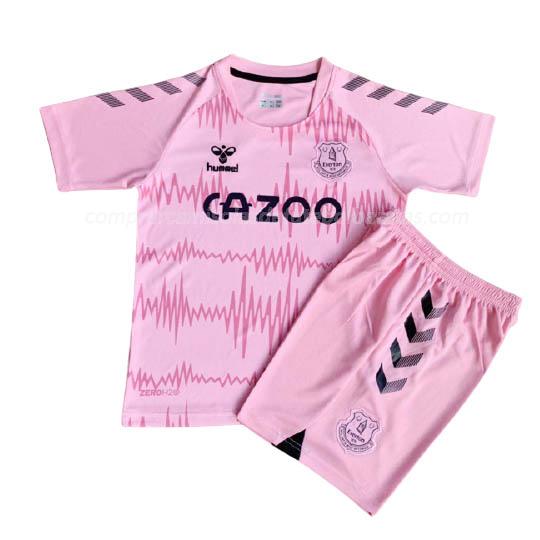 camisola everton crianças guarda-redes rosa para 2020-21