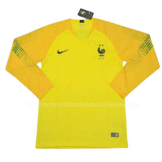 camisola frança manga comprida amarelo para 2018-20