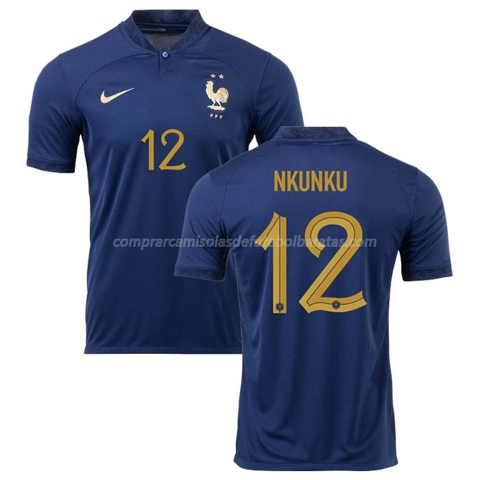 camisola frança nkunku copa do mundo equipamento principal 2022