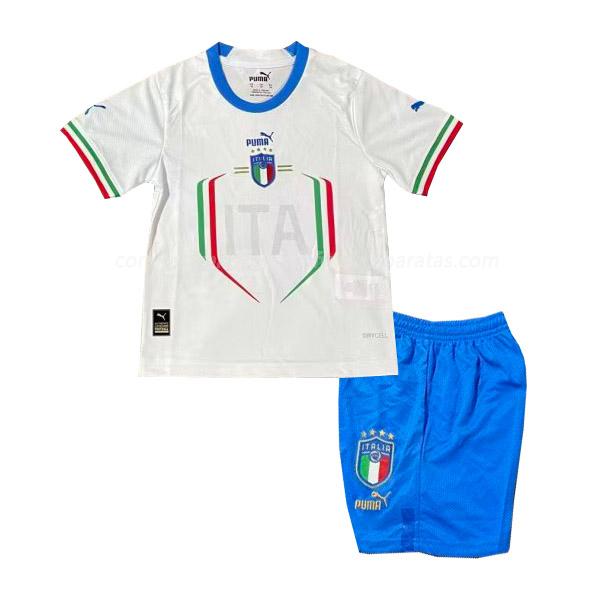 camisola itália crianças equipamento suplente para 2022