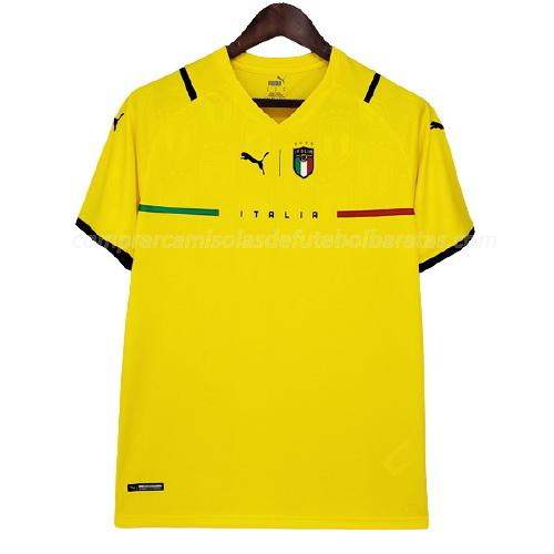 camisola itália guarda-redes amarelo para 2021-22