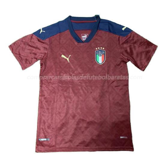 camisola itália guarda-redes vermelho para 2020-21