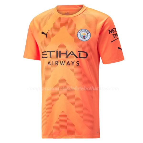 camisola manchester city guarda-redes laranja para 2022-23