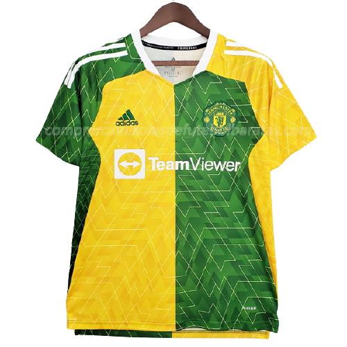 camisola manchester united edição especial amarelo verde 2021-22