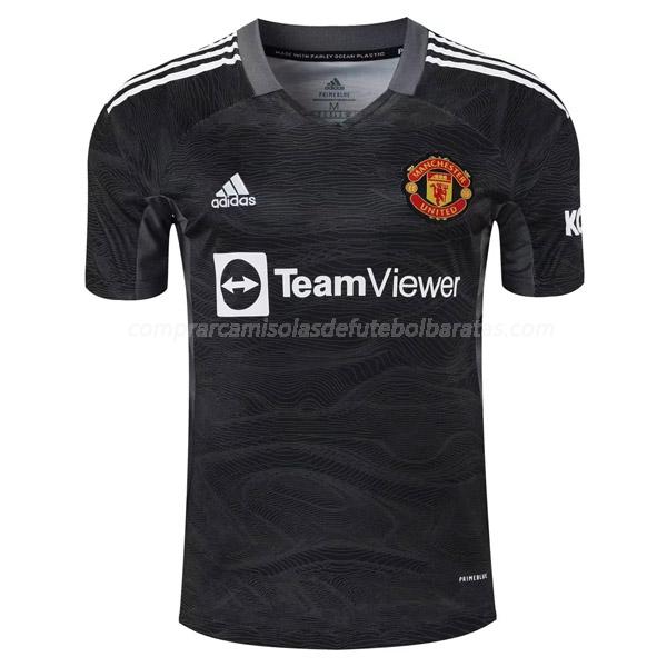 camisola manchester united guarda-redes preto para 2021-22