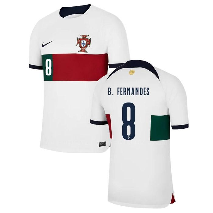 camisola portugal b. fernandes copa do mundo equipamento suplente 2022