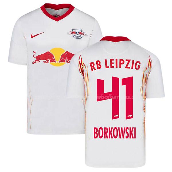 camisola rb leipzig borkowski equipamento principal para 2020-21
