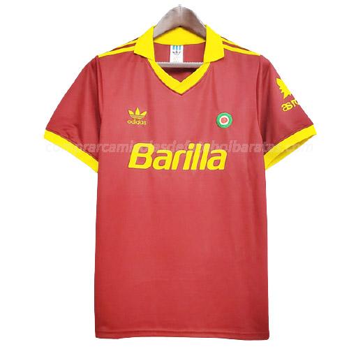 camisola retrô as roma equipamento principal para 1991-92