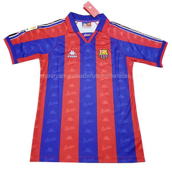 camisola retrô barcelona equipamento principal para 1996-1997