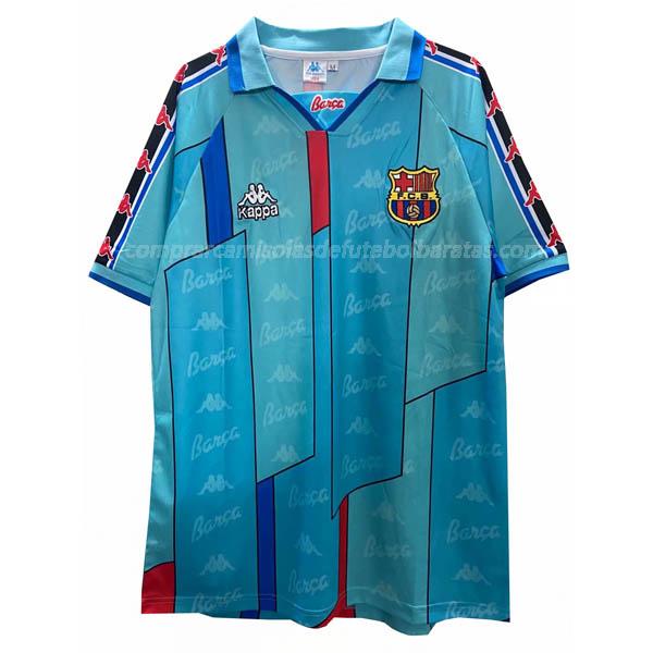 camisola retrô barcelona equipamento suplente para 1996-1997