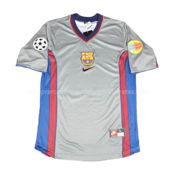 camisola retrô barcelona equipamento suplente para 1999-2000