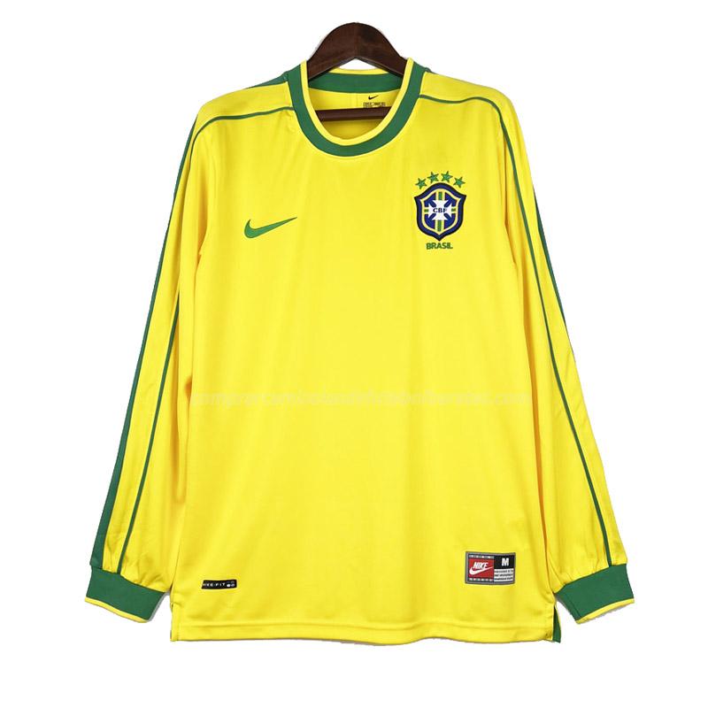 camisola retrô brasil manga comprida equipamento principal 1988