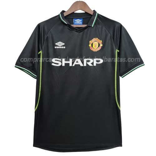 camisola retrô manchester united equipamento alternativo para 1998-1999