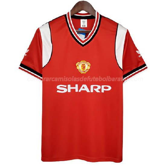 camisola retrô manchester united equipamento principal 1985-86