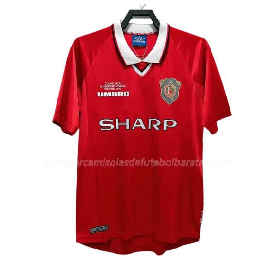 camisola retrô manchester united equipamento principal 1999-2000