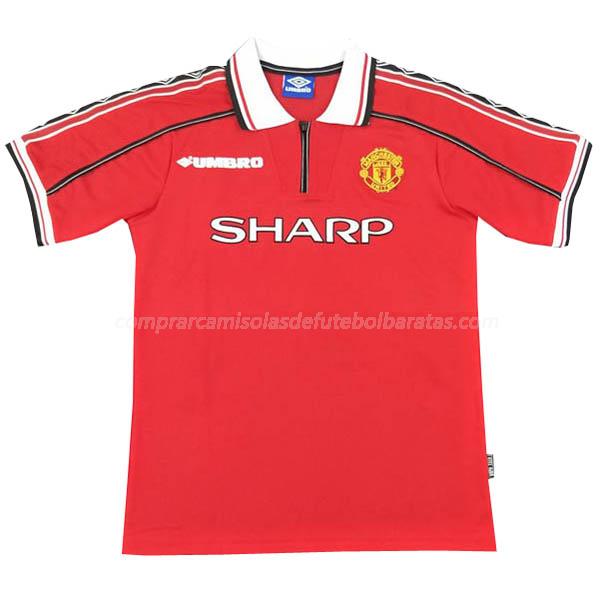 camisola retrô manchester united equipamento principal para 1998-1999