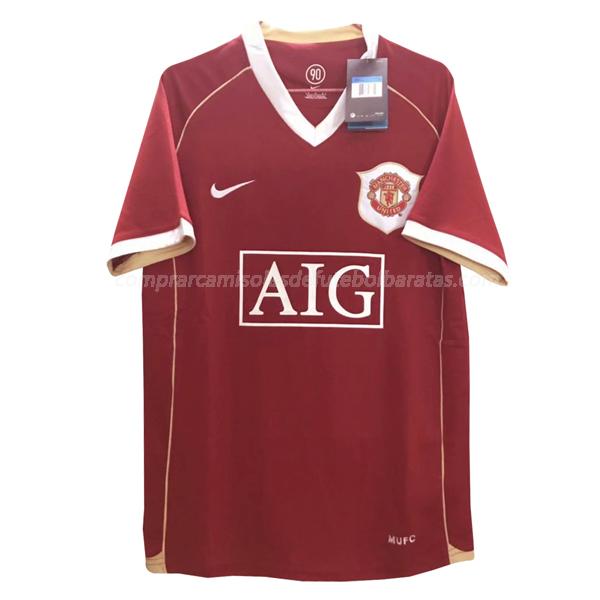 camisola retrô manchester united equipamento principal para 2006-2007