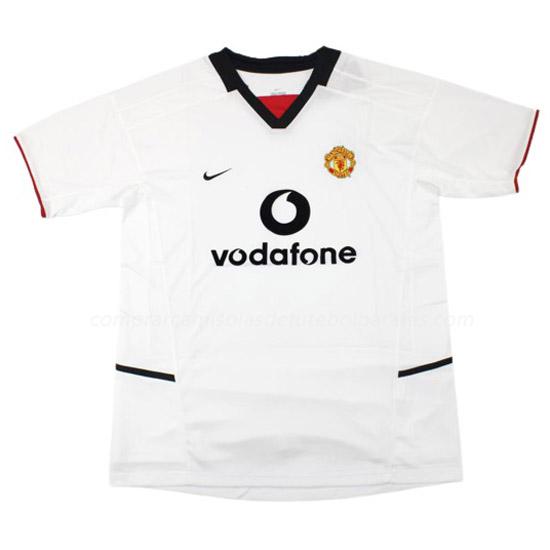 camisola retrô manchester united equipamento suplente 2002-2003
