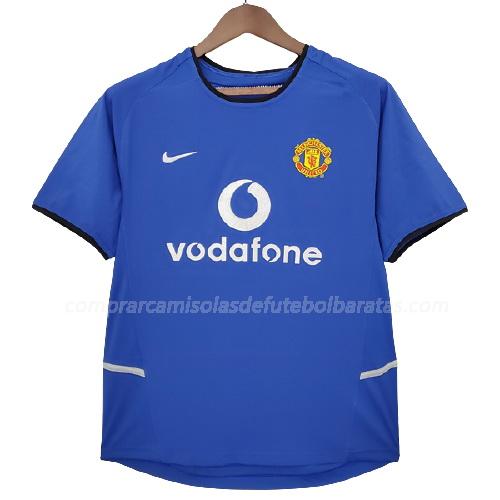 camisola retrô manchester united equipamento suplente para 2002-2004