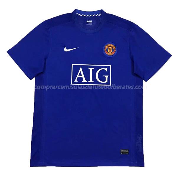 camisola retrô manchester united equipamento suplente para 2007-2008