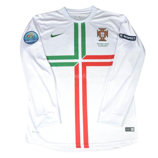 camisola retrô portugal manga comprida equipamento suplente para 2012